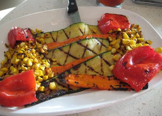 the counter - grilled vegetables starter plate