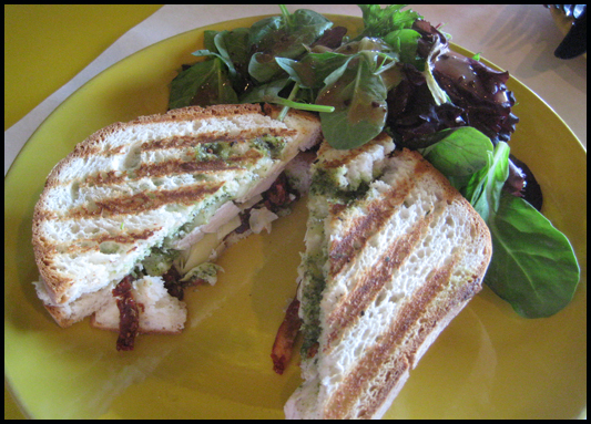Yellow Vase serves up a delicious gluten-free chicken panini and salad