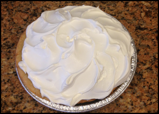 Top your gluten-free banana cream pie with your whipped topping of choice and voila!