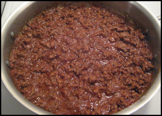 Simple Sloppy Joe's ~ brown ground beef, drain any fat from pan, add seasonings and voila!