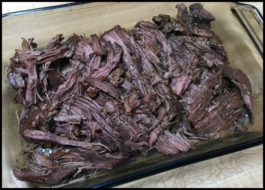 Beef brisket out of oven